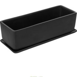 14 8nch Matte Black Ceramic Indoor Plant Pot (35)