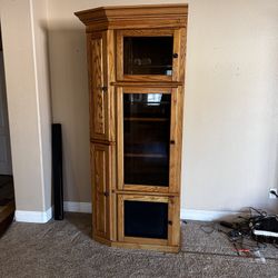 Oak Shelving/ Cabinets 