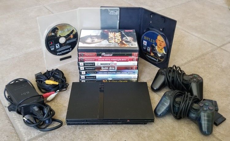 Playstation 2 Slim with Games