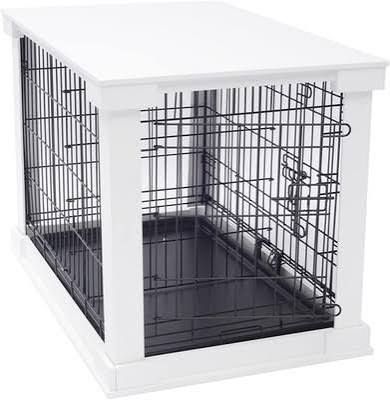 Medium Size Dog Cage with White Cover
