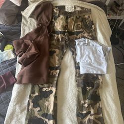 100%cotton Camo Pant, Hoodie, JNY Top