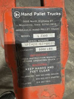 BT Lifter L2300 Pallet Jack - 5,000 lb Capacity - Works Great