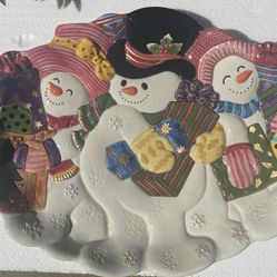 Christmas China Serving Platter