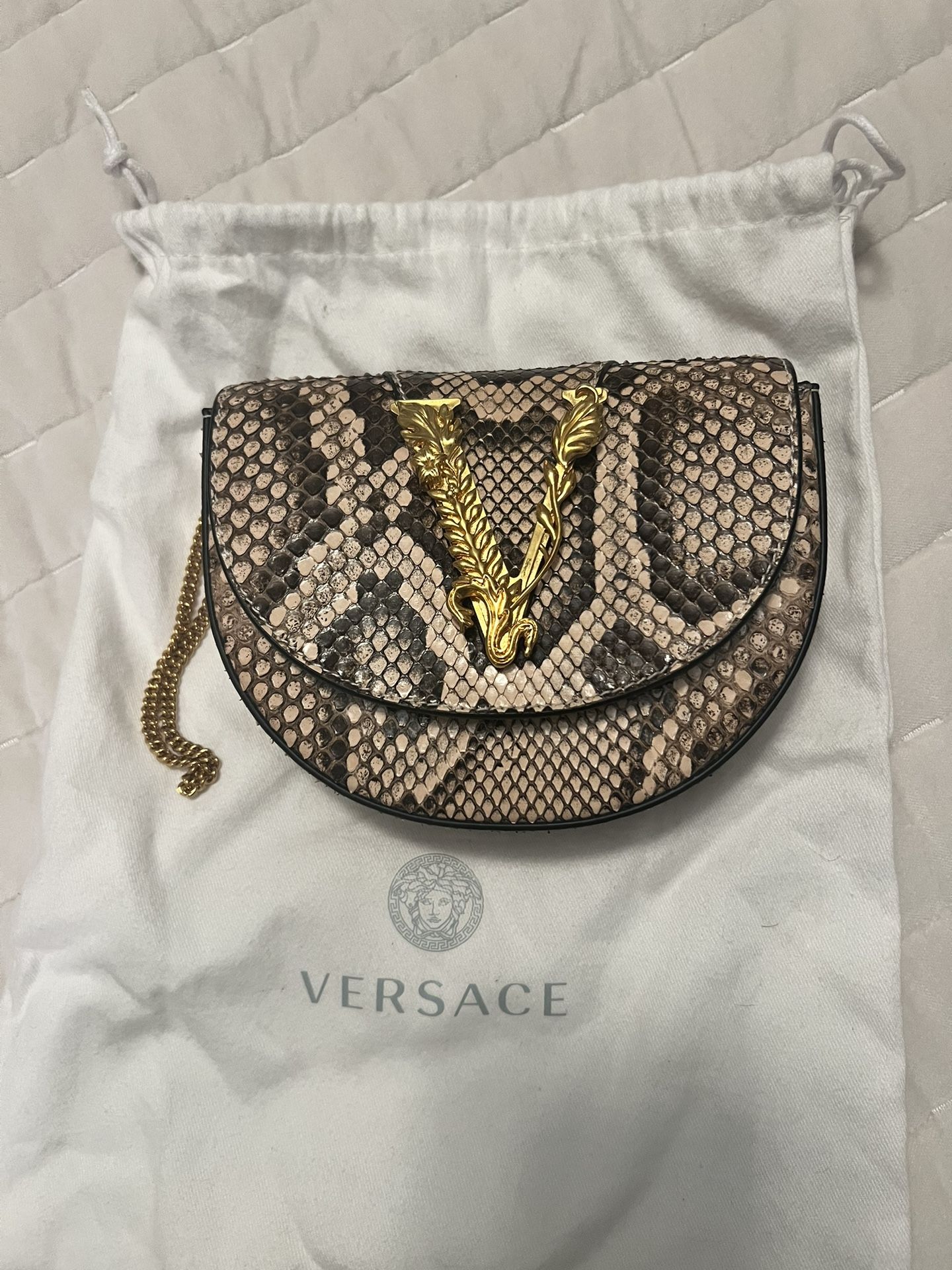 Versace Snake Print Belt Bag. Authentic