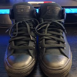 Converse All Star Mid Tops-blacked Out size 9"