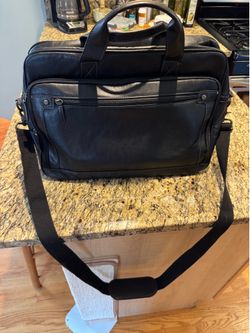 Like New Black Leather Briefcase