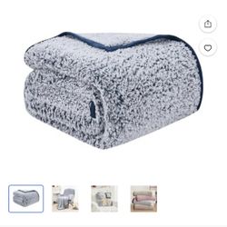 EMME Soft Sherpa Fleece Blanket Reversible Plush Fluffy Large Blanket, Light Weight Warm Decorative Boho Blanket Cover for Sofa, Couch, Bedroom, Trave