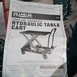 1000 LB. Hydraulic Table Left
