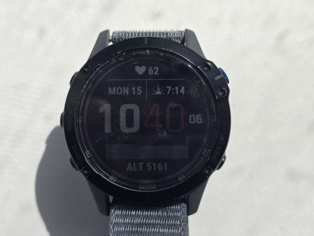 Garmin Fenix 6 Pro Solar – 51mm GPS Smartwatch – Excellent Condition + Extras