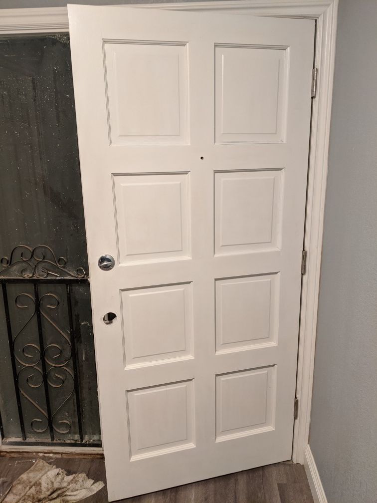 Solid wood front door