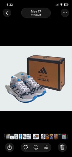 Minecraft Adidas boys size 4.5 new with tags