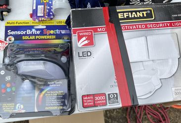 Sensor Security Light & Color Changing Light w/ Remote & Shop Light