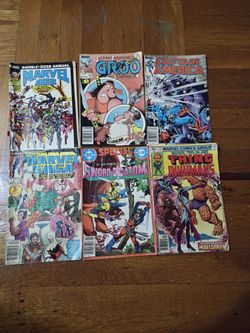 Lot of 6 Vintage Marvel & DC Comics – 1980s