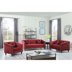 Modern elegant 3 pc livingroom sofa set