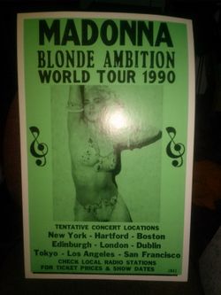 Madonna Cardboard poster about 14x22 inches reprint