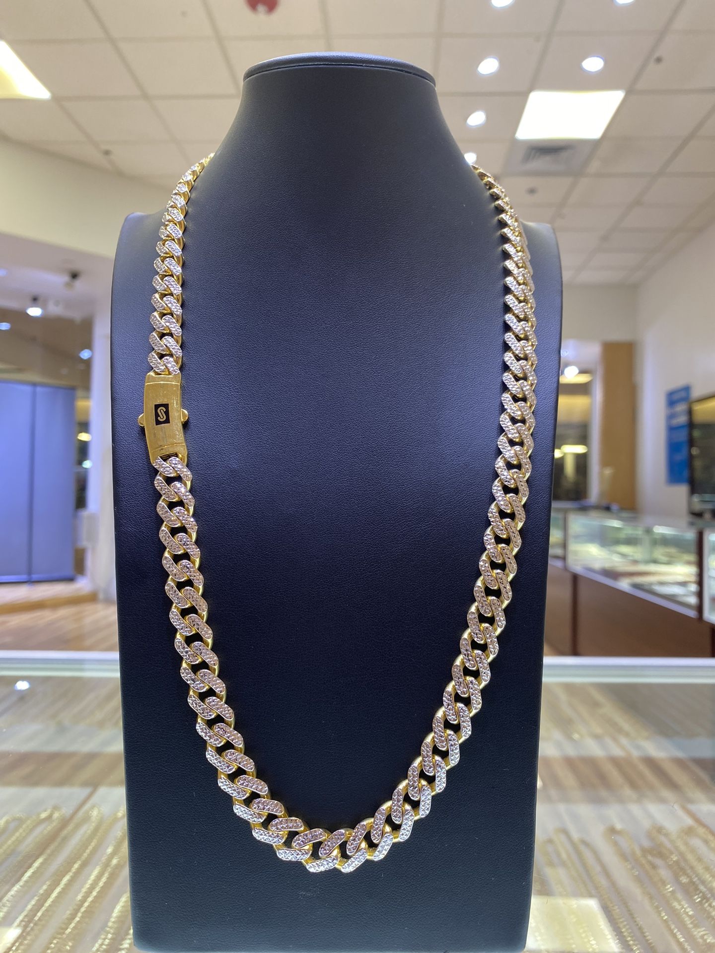 10k Monaco Chain 11.2MM 26 Inches