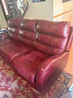 Red / Burgundy adjustable couch