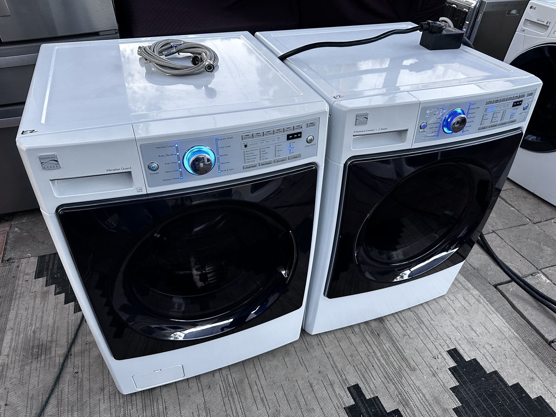 Kenmore Elite washer and electric dryer.
