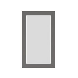 Bathroom Mirror 24 in. W x 36 in. H Rectangle Solid Wood Framed Wall Mount Bathroom Vanity Mirror in Cashmere Grey, NEW 
