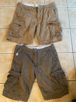 Y2K cargo shorts hollister American eagle