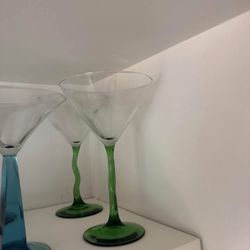 pair of martini glasses 