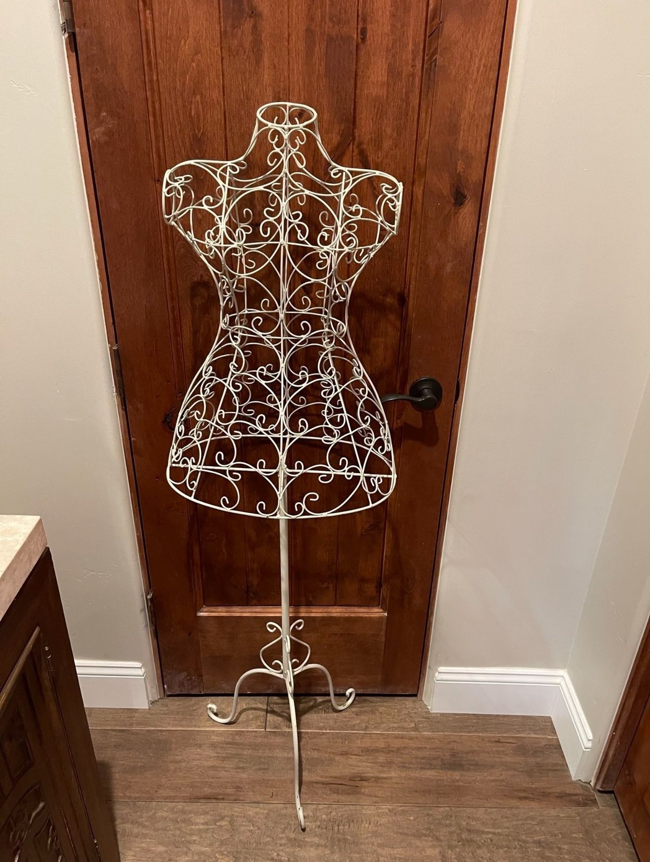 Tall Vintage Wire Wrought Iron Dress Form