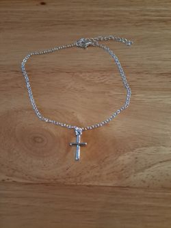Silver-Tone Cross Bracelet