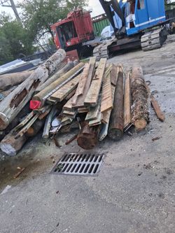 Mixed Lot of Logs and Lumber