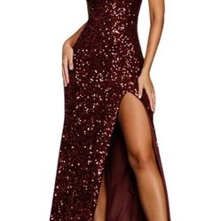 Dark Red Hoco Dress