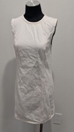 Abercrombie & Fitch White Sleeveless Abercrombie white jean dress sz S