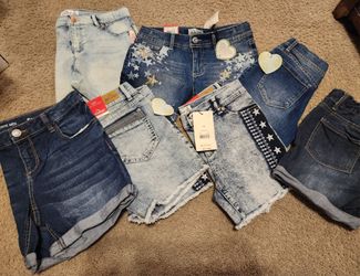 Girls size 12 shorts,  7 pairs with 5 brand new
