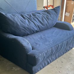 Loveseat With Large Ottoman