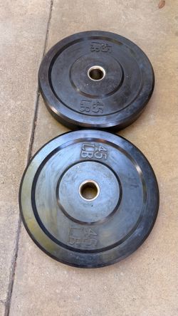 Pair Of 45 pound Olympic bumper plates