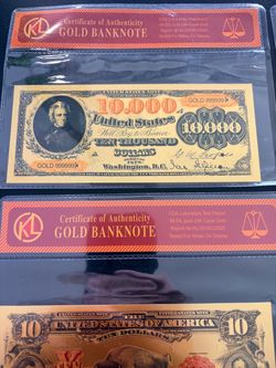 Gold Foil Bank Notes. Cool collectibles