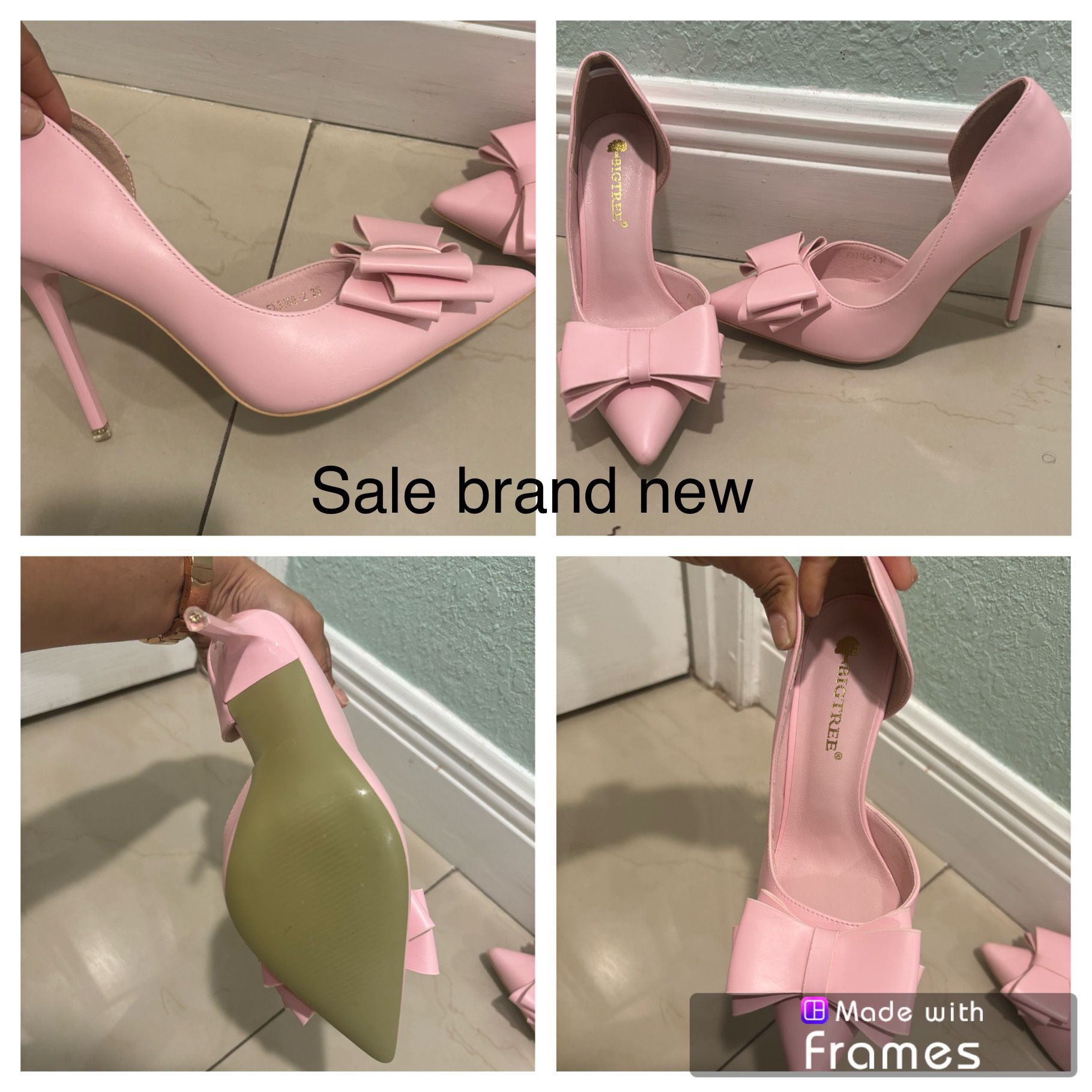 Pink Heels New Size 7