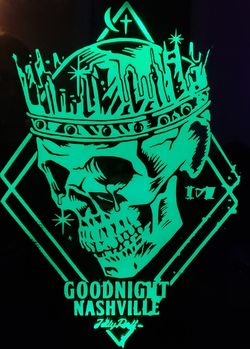 Jelly roll etched lighted mirror