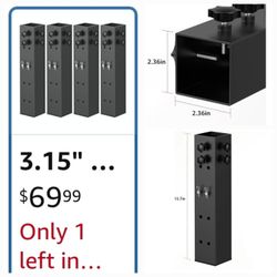 9476: New IRENPORU 2025 Up Grade 4 Pack Carbon Steel Dorm Bed Riser 2.4" Diameter Metal Bed Riser for Square Wooden Bed Frame, Table Adjustable