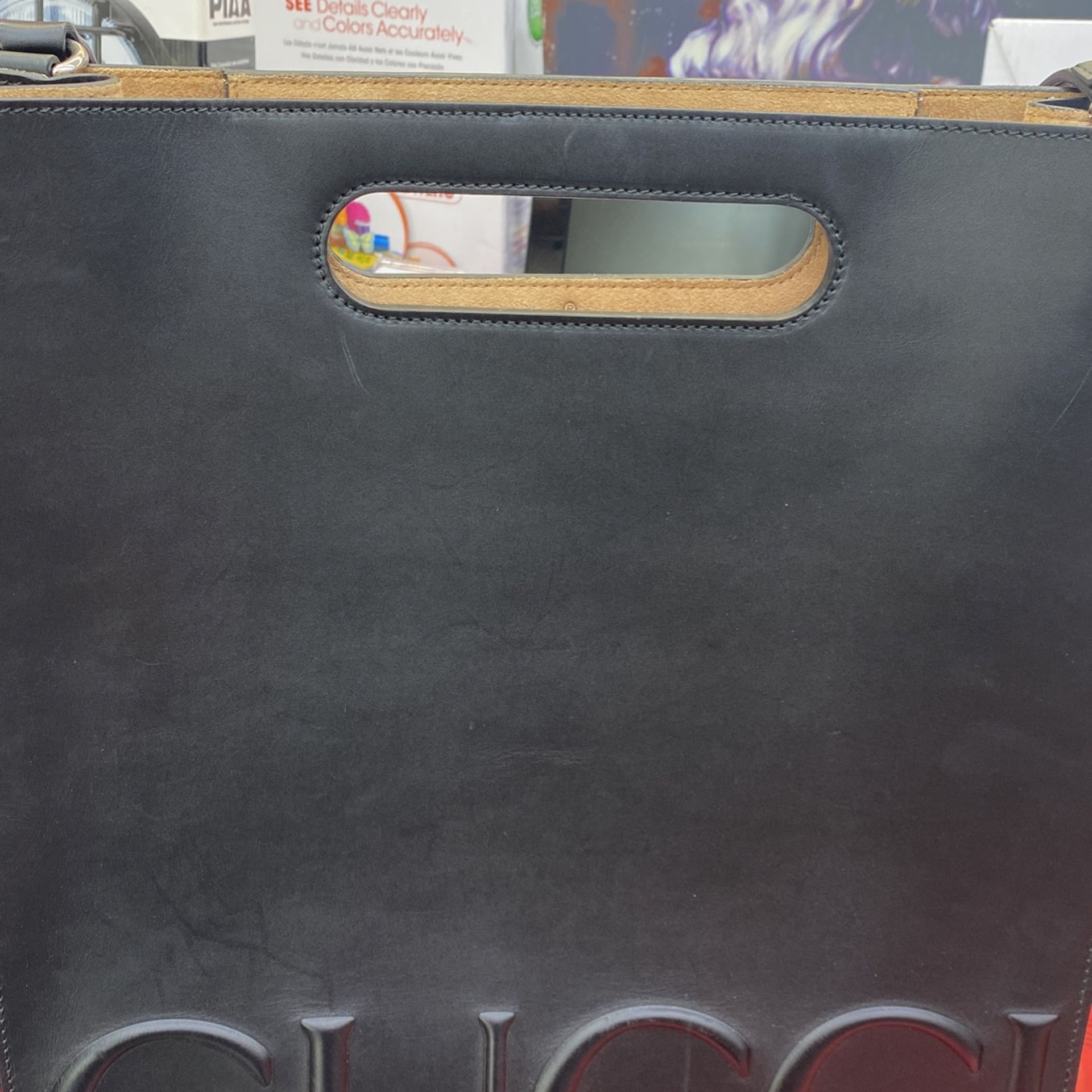 GUCCI XL LEATHER TOTE BAG