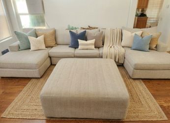 Living Spaces Oversized U-Shaped Sectional + HUGE Ottoman!