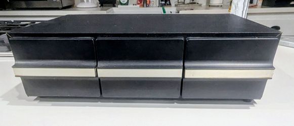 Vintage Cassette Black 3-Drawer Desktop Storage Organizer