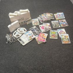 Nintendo Wii Console W/uDraw & Games