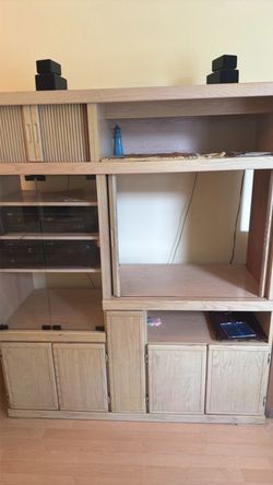 Entertainment center fits small tv