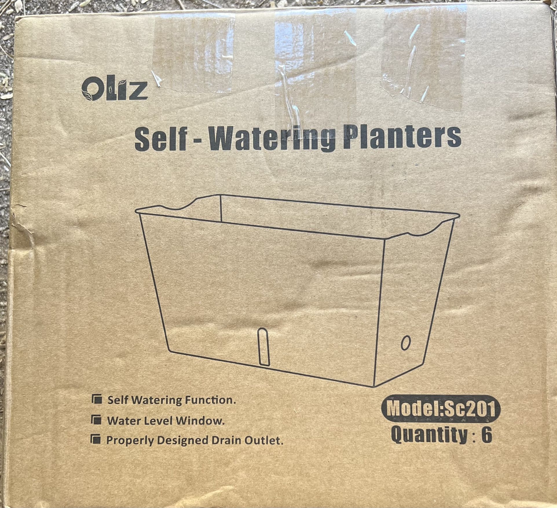 Self Watering Plant Pots Rectangle Flower Pots