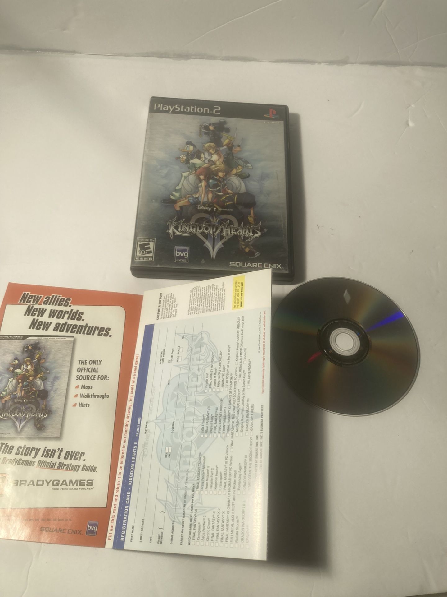Kingdom Hearts PS2 PlayStation 2 + Reg Card Complete CIB