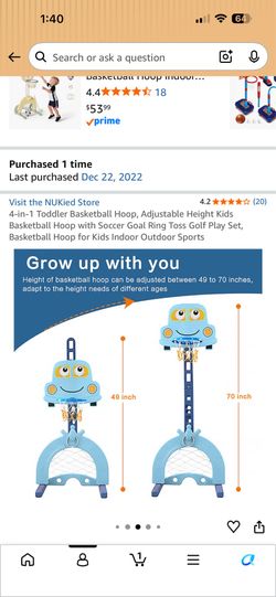 4-in-1 Basketball Hoop
