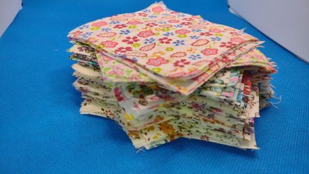 Floral Print Fabric Squares 
