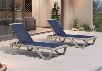 High-End Outdoor Chaise Lounge Chair - PURPLE LEAF Adjustable Poolside Sun Lounger - ST001