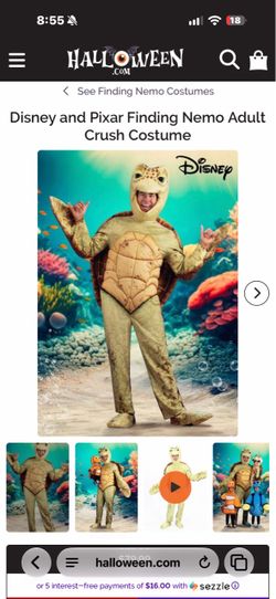 Disney Pixar Finding Nemo Crush Adult Costume