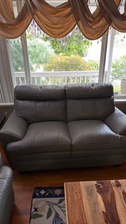 Free faux leather Gray couch