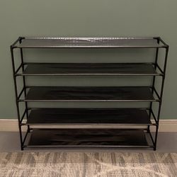 NEW!! Large (30"H x 39"L) LIGHTWEIGHT 5-SHELF SHOE RACK - firm price